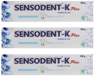 सेंसोडेंट के प्लस टूथपेस्ट - 100 gm, पैक ऑफ 3 टूथपेस्ट