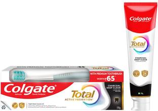 Colgate Total Charcoal Deep Clean Antibacterial Toothpaste (with a Premium Toothbrush) Toothpaste