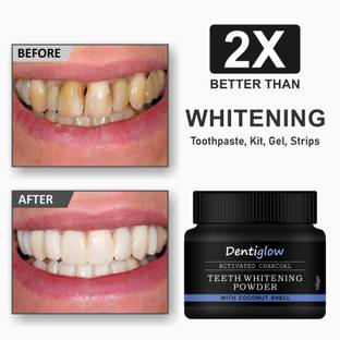 Dentiglow Coconut Shell Charcoal Teeth Whitening Powder - Naturally Whiten Teeth