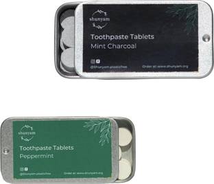 Shunyam Toothpaste Tablets Fluoride Free - Anti Plaque , Travel Pack Toothpaste