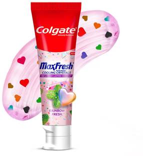 Colgate MaxFresh Rainbow Fresh Gel paste with Heart Shaped Crystals, Triple Mint Flavour Toothpaste