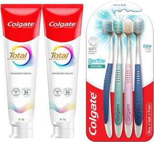 Colgate Total Advance Health Toothpaste with Gentle Enamel Toothbrush Toothpaste