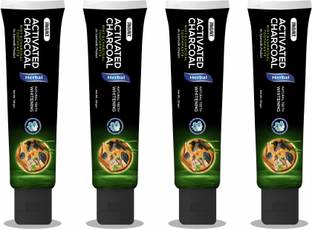 Jagat Devsutra Dr. Trusted Ayurvedic HERBAL Activated Charcoal Toothpaste for Teeth Whitening - 100% Natural Formula with Mint Flavour, No Fluoride & Artificial Colours Toothpaste