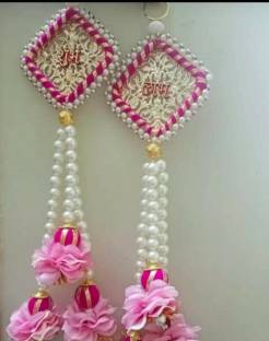 Prisart Acrylic Stone Studded Shubh Labh Foor Door Wall Decoration Set of 2PCS Toran