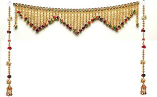 The Art Hub The Art Hub(Set of 2)Jumar Design Toran & Pair of Elephant Latkan (3 FT) Toran