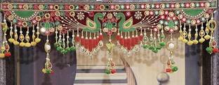 mokko Radhe Hndicraft Traditional Door Hanging Bandarwal Toran for Velvet Embroidery Toran