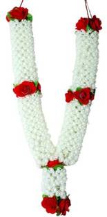 SHREYA-FASHION 17 Inch Mogra Haar - Pack of 1 | Artificial Mala for Photo Frames Toran