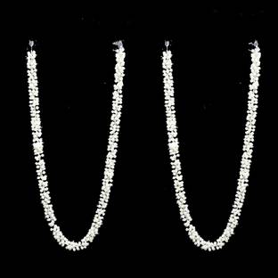 anagha Charming White Mogra Flower Garland Toran Wall Hanging for Door Home Decor Toran
