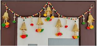 Bhumi Toran for Main Door Hanging with Ghanti (Bell)Design Decorative Door Hanging 3FT Toran