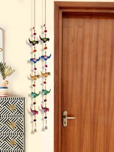 ड्रीमक्राफ्ट Decorative Paper Mache Parrot Door Hanging तोरन
