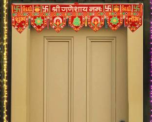 PRIDE STORE Shree Ganeshay Namah Toran 92 Cm Length 18 Cm Height can be use for door and window decoration Inauguration Toran