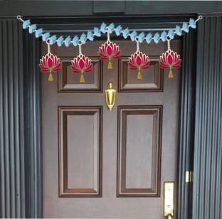 Happy Customise Door Hanging Lotus MDF Garland