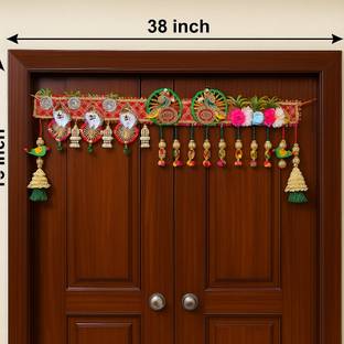 delisha karigari parrot with shankh design toran Toran