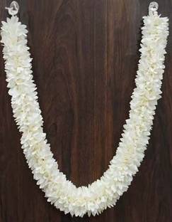 Astro White Color 22 Inches Garland Flower Mala For Photos Frame God idols weddings Cloth fabric Garland