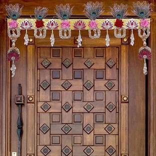 siddhi enterpries Bandhanwar Toran for Door|Diwali Festival Decoration|Morpankh Toran, Pack of 1 Toran