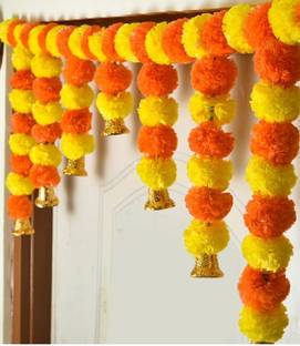 mizwiist solutions Marigold Toran , Door Bandarwal,Pooja room main Gate Toran