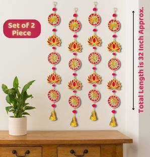 जैक लॉरेंस 2Pcs Lotus and Ring Line Hanging Toran तोरन