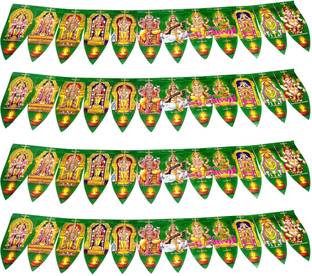 Greenrock Welcome Toran door decoration pooja room for main door hanging Toran plastic Garland