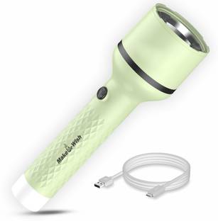 Make Ur Wish Rechargeable Portable Emergency Torch Light With 4 Mode Light Type C Fast Charge Torch