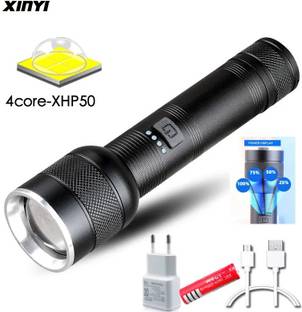 Care 4 USB Metal Rechargeable emergency multiple mode Torch light for home Torch