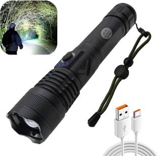 RENMAX Rechargeable Tactical Flashlight 5-Light Modes 4800mAh Waterproof Metal 983 Torch
