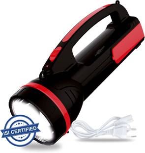 Pick Ur Needs Rechargeable Long Range Torch Light With Side Lamp Dual Battery Power Backup Torch