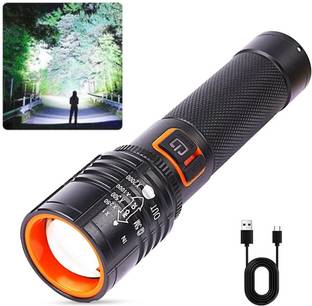 Dazzel Flex Rechargeable Torch Emergency Light With 4 Mode Light Type C Fast Charging Torch