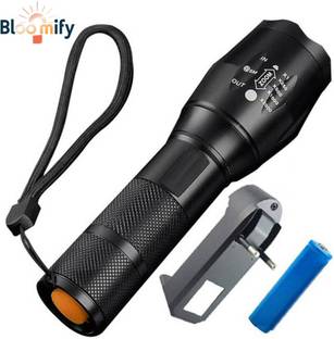 BloomiFy Professional Waterproof 5 Mode Zoomable Torch 8 hrs Torch Emergency Light