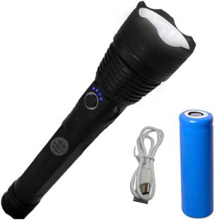 RENMAX Zoomable LED Torch Bright Light Metal Waterproof 5-Modes 9000mAh Torch