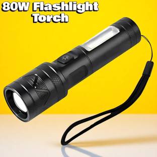 Shamsa A42 (ZOOMABLE METAL LED TORCH) 3 Modes Flashlight, Super Bright Torch