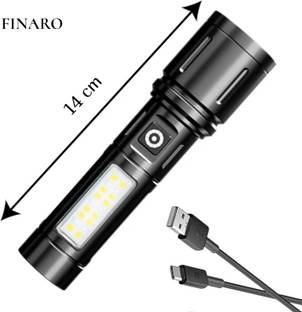 FINARO 035 Zoomable Metal 5 Modes Flashlight, Super Bright Cree T6 Led Light Torch