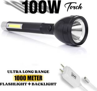 FIRSTLIKE Laser LED Torch + Bright Back Tube Rechargeable with Charger Torch