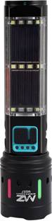 MZ M257 (RECHARGEABLE LED METAL TORCH) Zoomable 80W with 1500mAh Battery & 5 Modes Torch