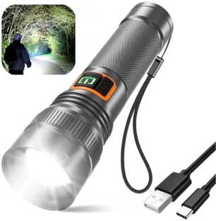 Zeno volt 035C (ZOOMABLE LED METAL TORCH)5 Modes Flashlight, Super Bright Cree with COB Torch