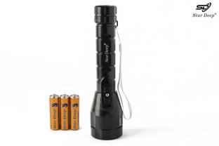 STARDEEP 0.75W SD-52 LED EASY ON/OFF FLASHLIGHT WITH AAA SIZE CELL LOCK FLASHER BUTTON Torch