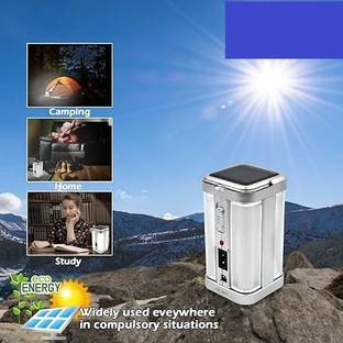 FITUP ™ Rechargeable Solar Lantern 360 Degree Emergency Light 4 Tubes Hi-Bright Torch