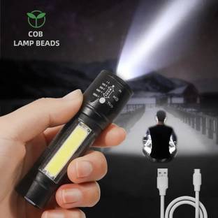 Zeno volt FLASHLIGHT WITH DUAL LED BULBs Torch 2W with Micro Halogeno Technology Torch 2 hrs Torch Emergency Light