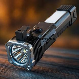 Feemie LIFE SAVING LED TORCH Glass Breaker Seal Belt Cutter 3 modes Torch Rechargeable Torch