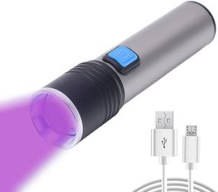 amiciVision Rechargeable UV Flashlight,400nm 4-Mode Black-Light for Germ Detection,etc Torch