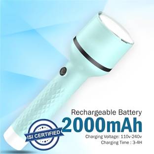 Aubade 2 in 1 Rechargeable LED Flashlights, 3 Modes, Waterproof Flashlights Torch
