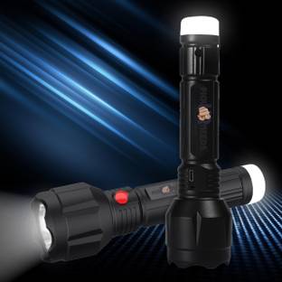 Pick Ur Needs Lithium Battery Hi - 20 Watt Bright Led Flashlight With Nigh Light Hand Torch Torch