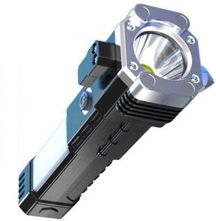 RECTITUDE Multifunctional 8 in 1 Portable LED Impressive Brightness Rechargeable Torch