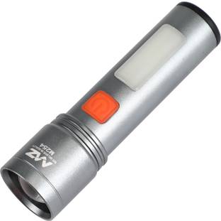 MZ M254 (RECHARGEABLE LED METAL TORCH) Zoomable 60W with 1200mAh Battery Torch