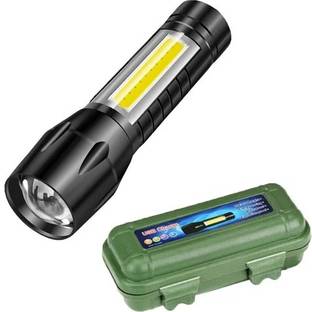 SEVENSPACE Portable Pocket Size Mini LED Flashlight, USB Rechargeable Zoomable lamp for Camping, Fishing ,Light with 3 Modes Adjustable for Emergency and Activities Torch