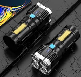 DEGNO New 4 in 1 LED Torch Battery Indicator rechargeable High Power Long battery Torch