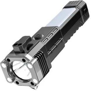 DEGNO Led torch with mobile power bank belt cutter long range battery rechargeable Torch