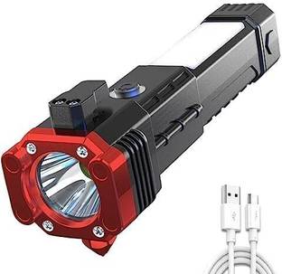 BRSS Rechargeable Torch LED Flashlight Long Distance Beam Range & Powerbank,Cutter Torch