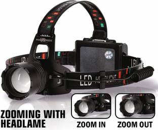 Daily Needs Shop Rechargeable Zoomable 250W Bright LED Head Lamp 6000mAh Battery With Power Bank Torch