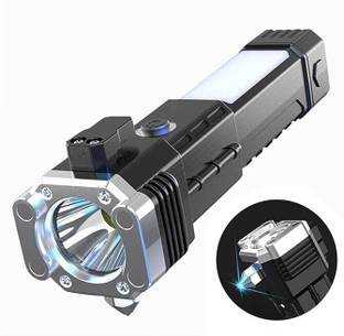 MOBIZAC Flashlight Long Distance Beam Range with Power Bank HammerandMagnets multicolour Torch