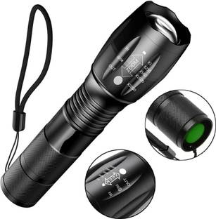Vaxtore LED Rechargeable 5 Modes Zoom Torch with Charger & Battery Box Powerfull Torc Torch